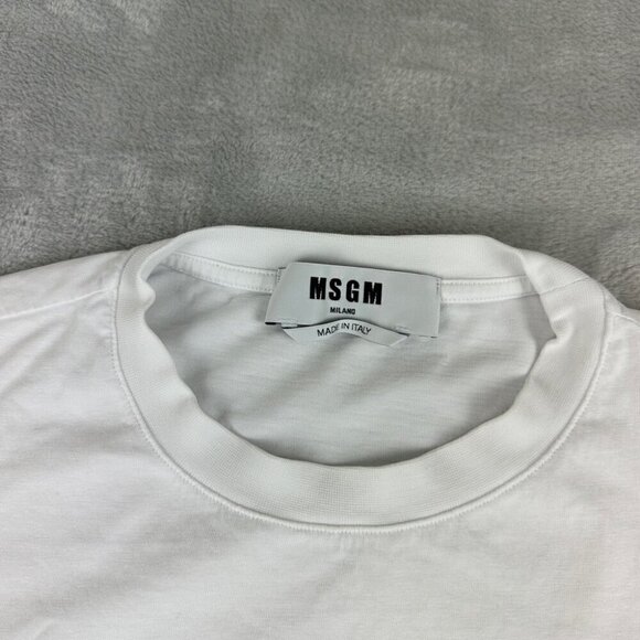 MSGM White T shirt Women’s Size Medium - Picture 8 of 12